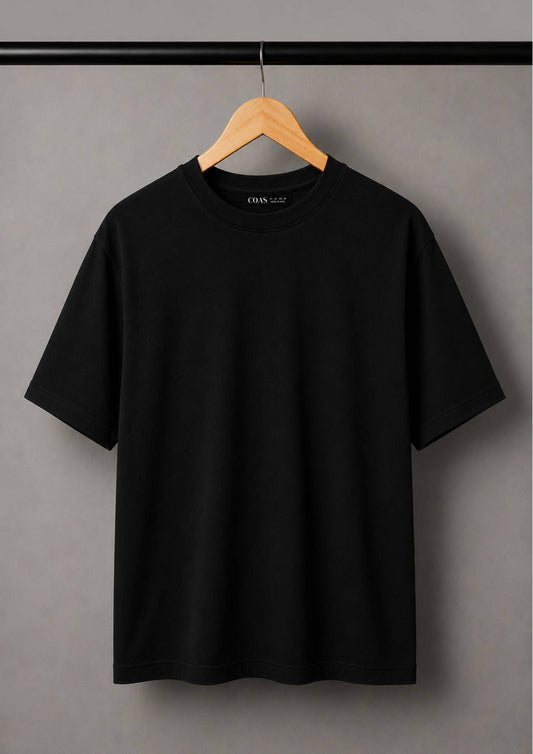 100% COTTON INTERLOCK BLACK