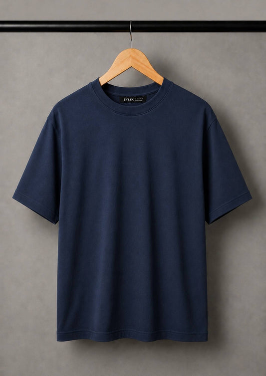 100% COTTON INTERLOCK BLUE