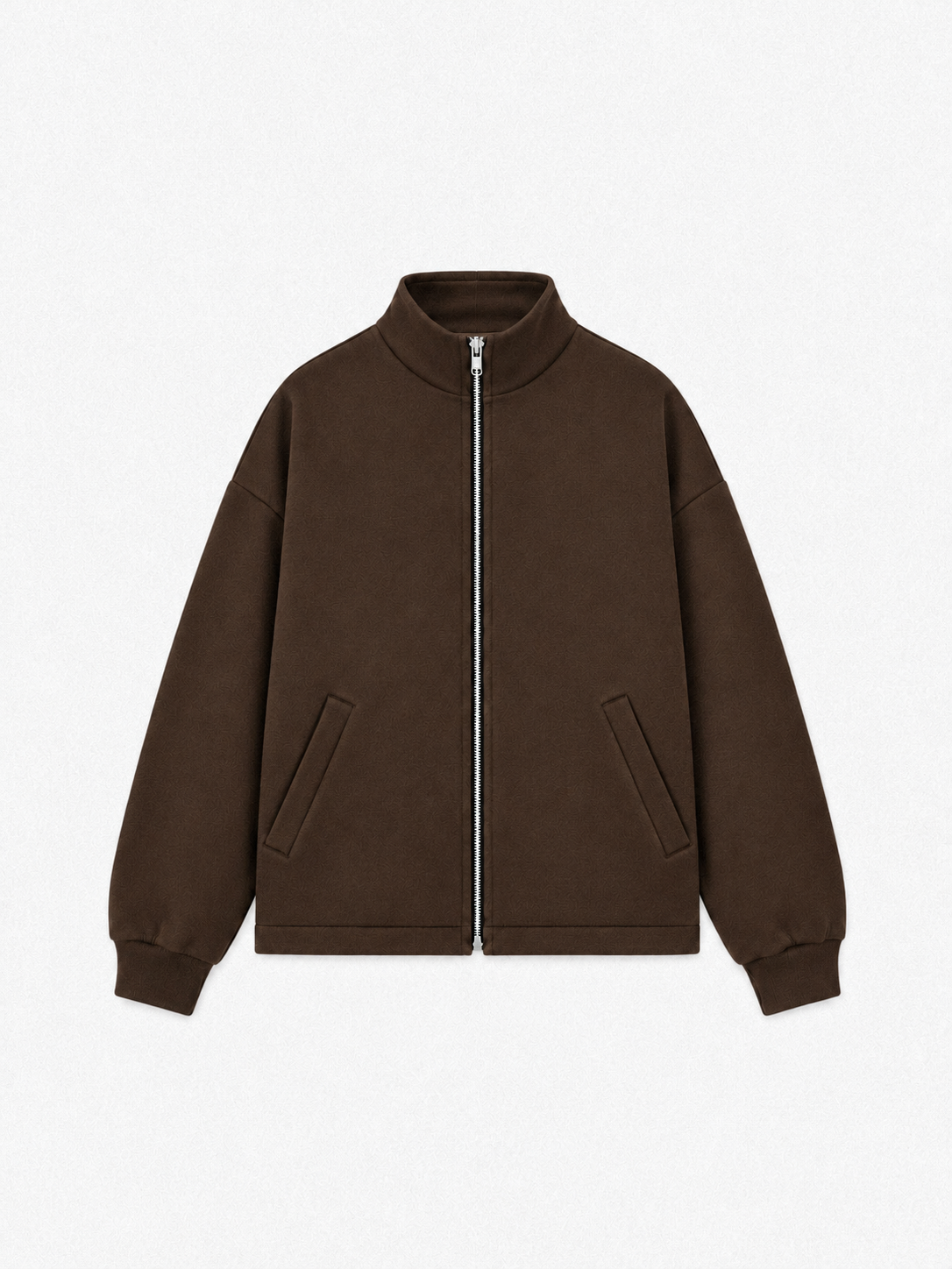Oversized Stand Collar Zip-Up Jacket