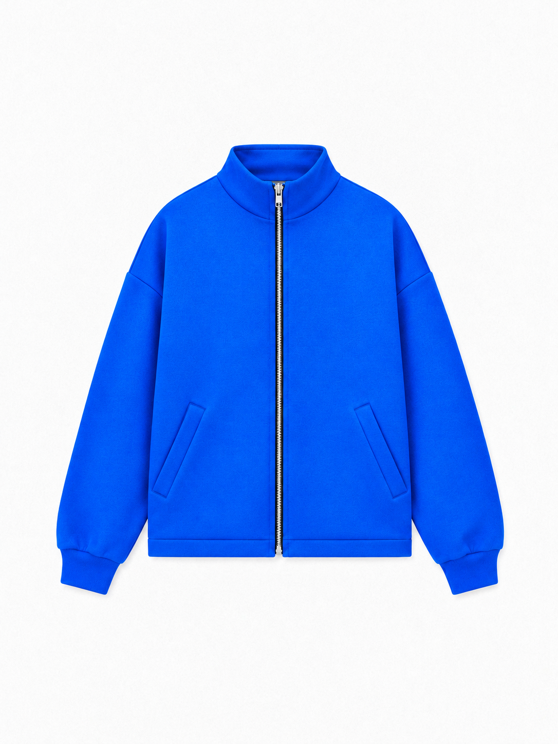 Oversized Stand Collar Zip-Up Jacket