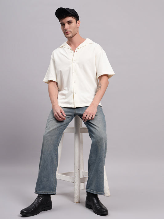 HALF SLEEVE CAMP COLLAR SHIRT