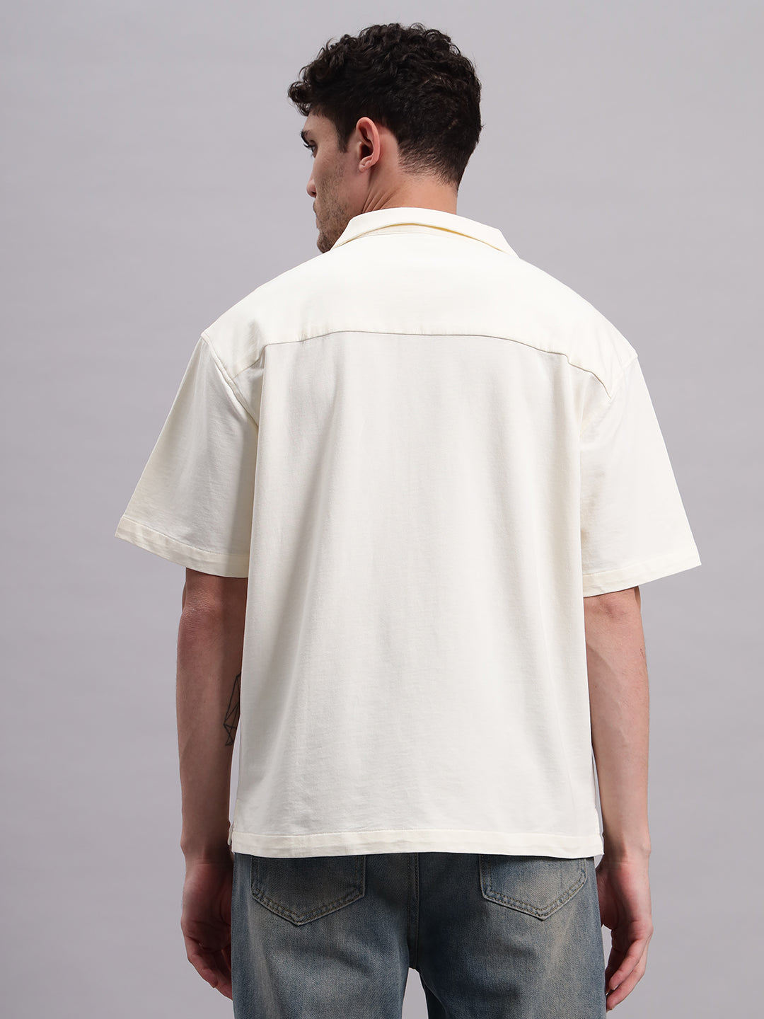 HALF SLEEVE CAMP COLLAR SHIRT