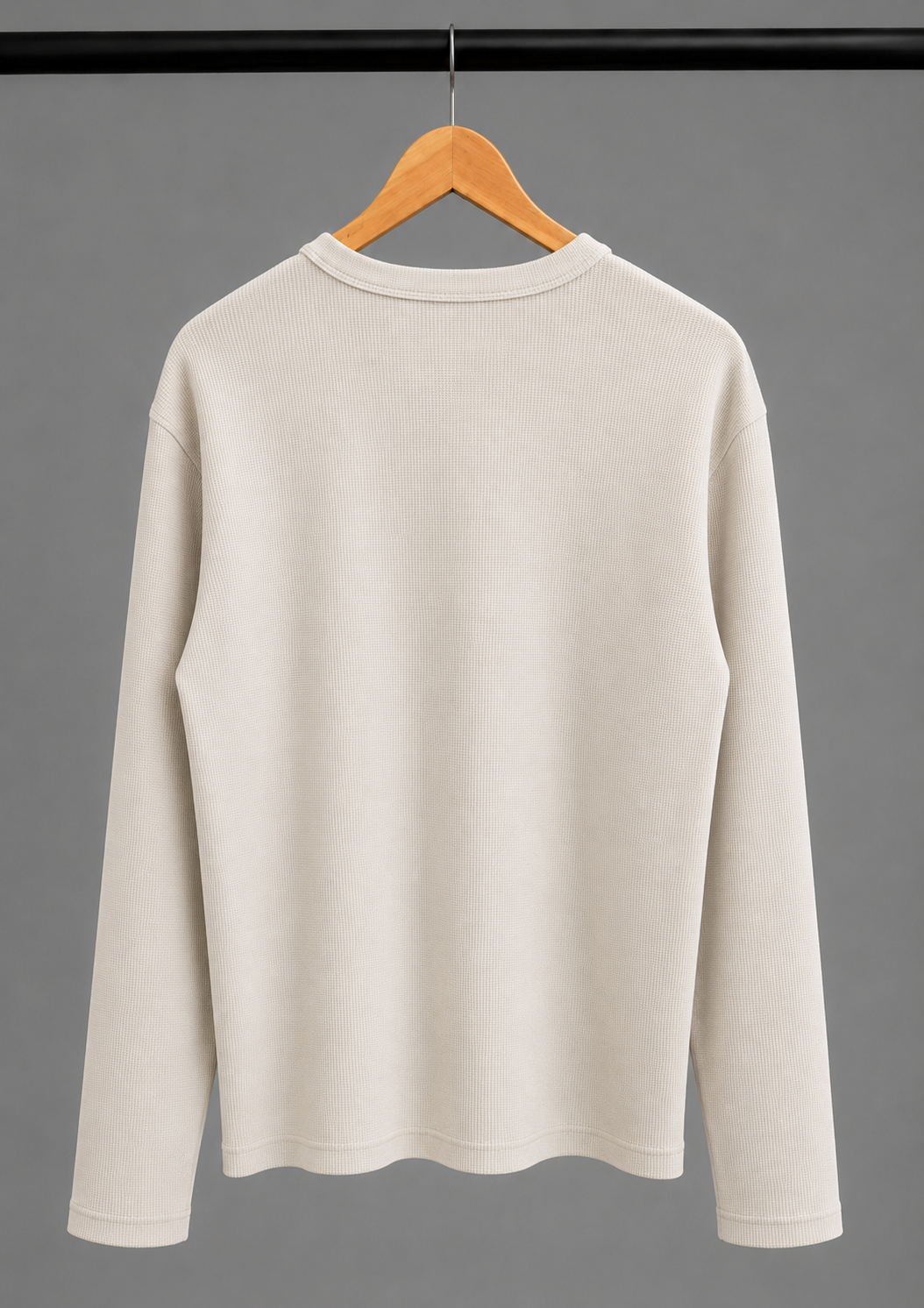 OFF WHITE WAFFLE HENLEY