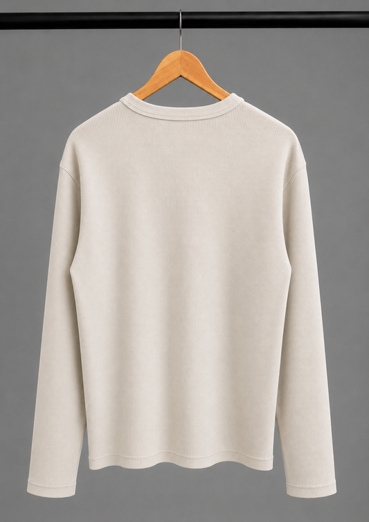OFF WHITE WAFFLE HENLEY